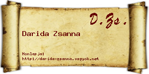 Darida Zsanna névjegykártya